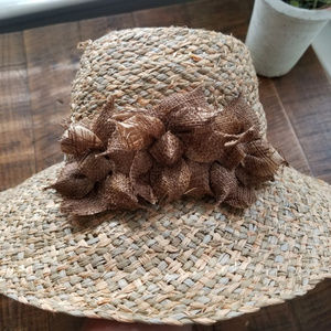Betmar NY Wide Brim Straw Sun/Derby Hat